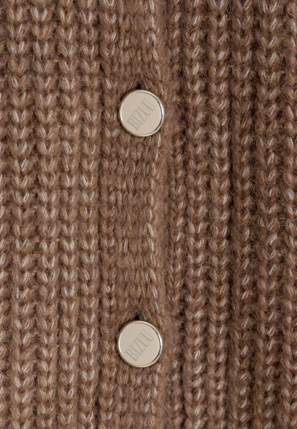 Brown sweater with branded buttons ORNAMY