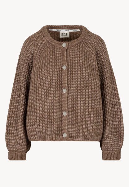 Brown sweater with branded buttons ORNAMY