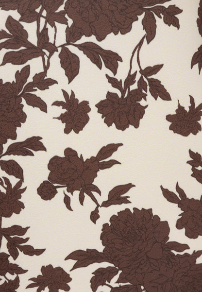 Cream turtleneck with author's OWAKA floral print