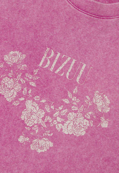 Pink oversized T-shirt with appliqué PAPLYS