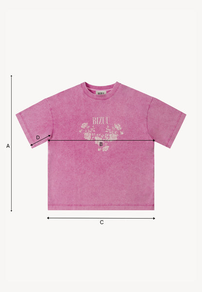 Pink oversized T-shirt with appliqué PAPLYS