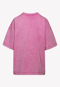 Pink oversized T-shirt with appliqué PAPLYS