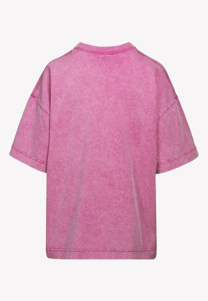 Pink oversized T-shirt with appliqué PAPLYS