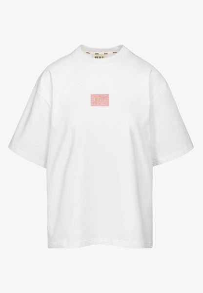 Cream oversized T-shirt with PARADISO logo