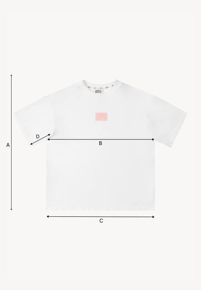 Cream oversized T-shirt with PARADISO logo