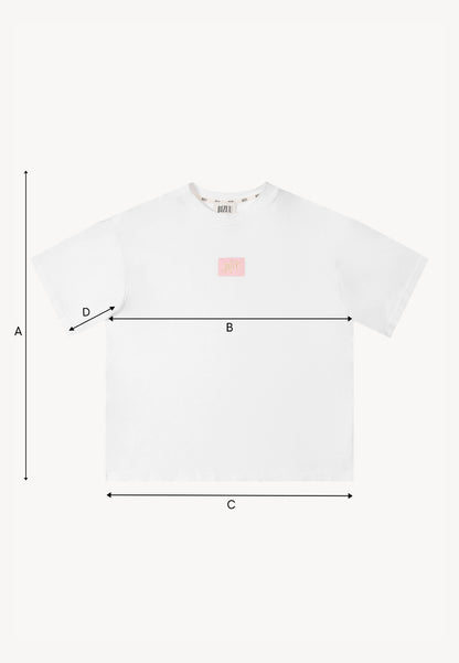 Cream oversized T-shirt with PARADISO logo