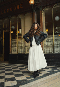 Cream NUBE midi skirt
