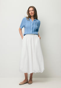 Blue PATRI cardigan in a polo style