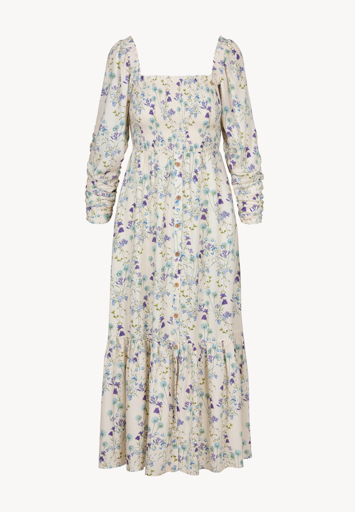 Front of midi dress in floral print by PATRYA.