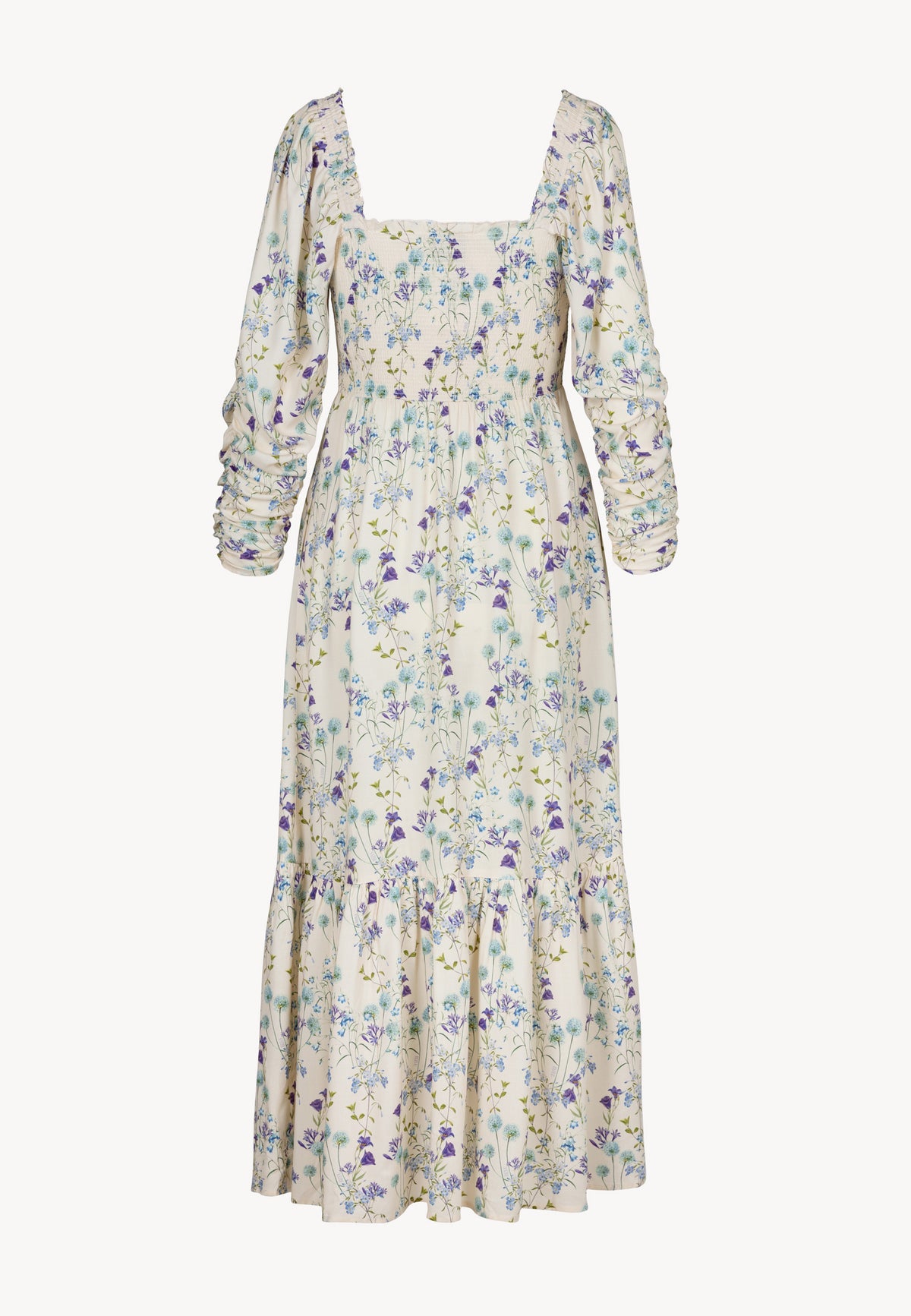 Back of midi dress in floral print by PATRYA.