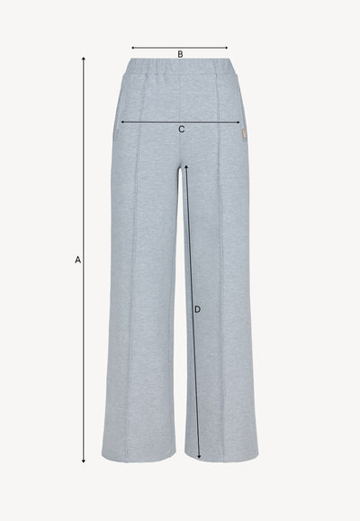 Grey wide-leg sweatpants PETRAS
