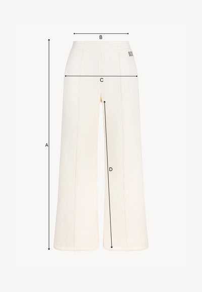 PETRA cream wide-leg sweatpants