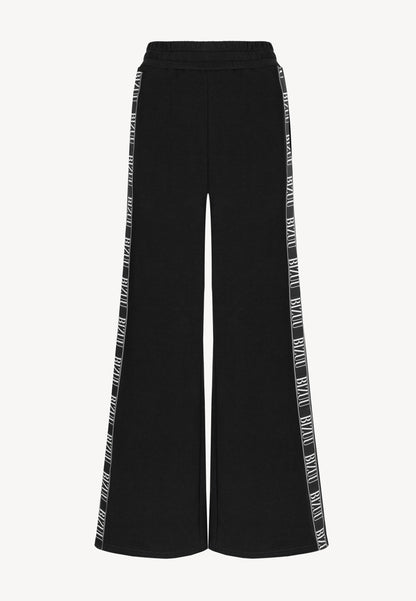 Black loose sweatpants with side stripe PETRY