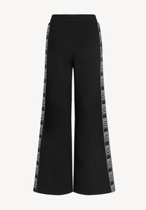 Black loose sweatpants with side stripe PETRY