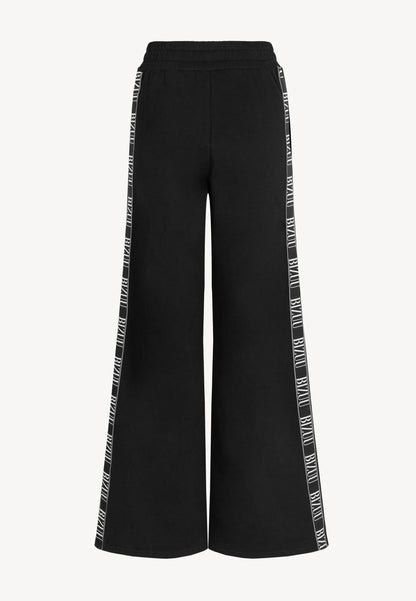 Black loose sweatpants with side stripe PETRY