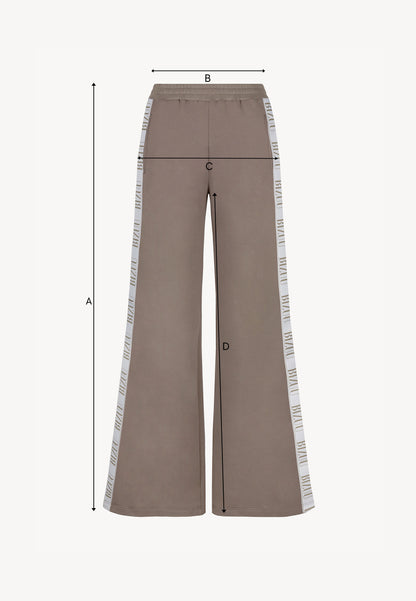 Loose sweatpants with stripes PETRY taupe