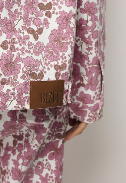 PRINSA denim jacket in a pink floral print