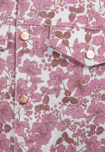 PRINSA denim jacket in a pink floral print