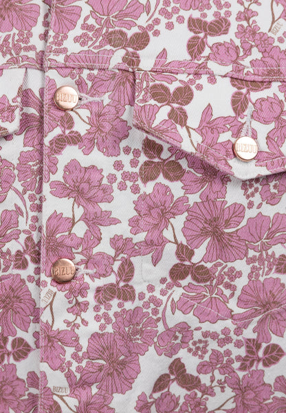 PRINSA denim jacket in a pink floral print