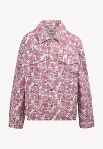 PRINSA denim jacket in a pink floral print