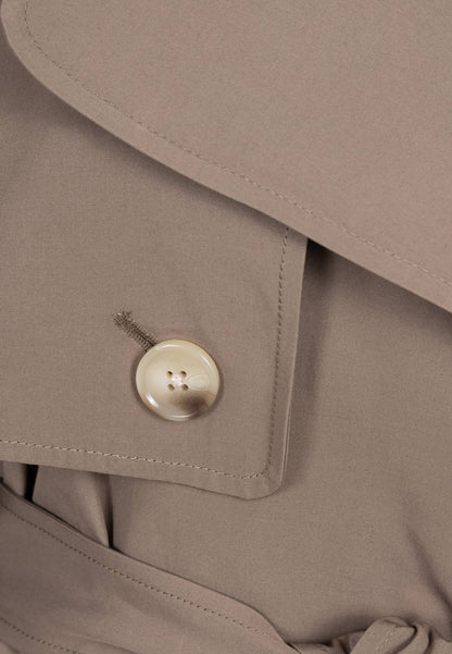 Short double-breasted trench coat RACHY in taupe
