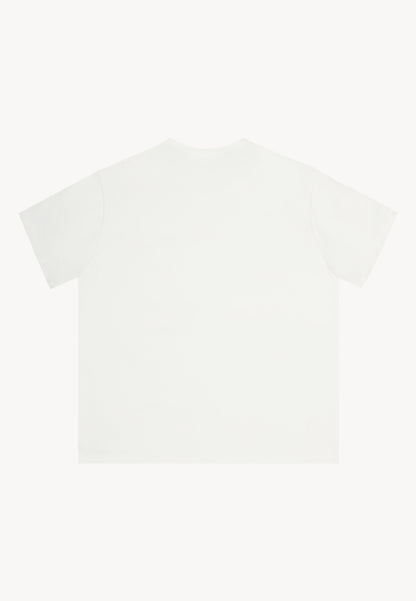 Cream oversize T-shirt with print RALZA