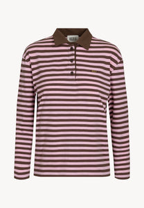 Cotton longsleeve with polo collar RAYA