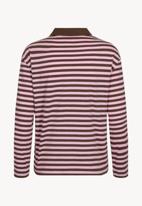 Cotton longsleeve with polo collar RAYA