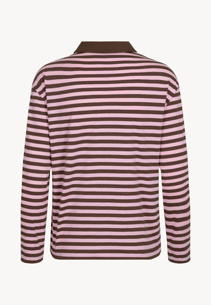 Cotton longsleeve with polo collar RAYA