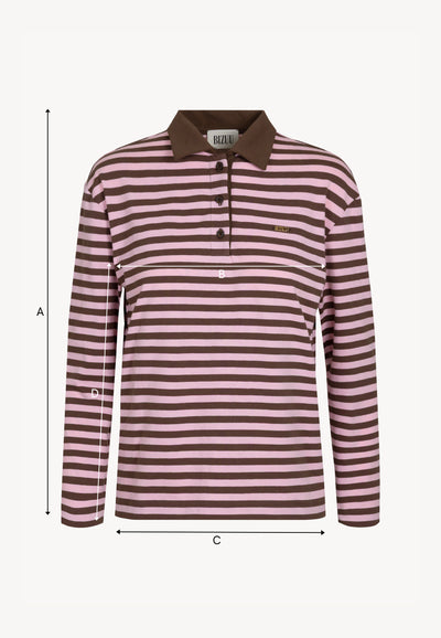Cotton longsleeve with polo collar RAYA