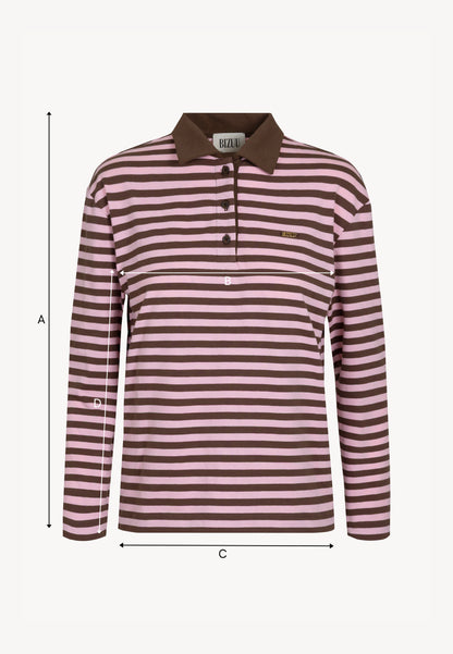 Cotton longsleeve with polo collar RAYA