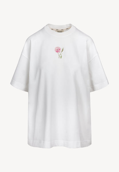 Cream oversized T-shirt with a back print RIONA
