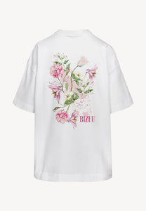 Cream oversized T-shirt with a back print RIONA