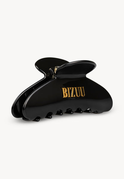 Black ROAR hair clip with gold logo