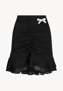 Black mini skirt with ruffles ROSALIAN