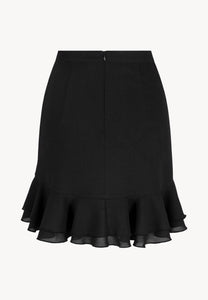 Black mini skirt with ruffles ROSALIAN