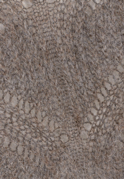 Oversized openwork sweater ROSSO beige