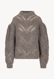 Oversized openwork sweater ROSSO beige