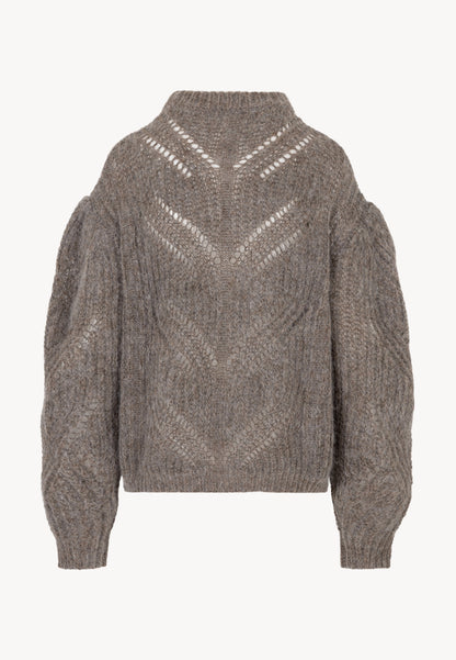 Oversized openwork sweater ROSSO beige