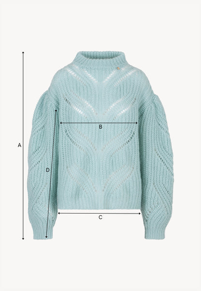 Oversized openwork sweater ROSSO blue