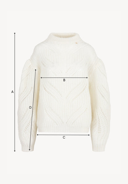 Oversized openwork sweater ROSSO cream