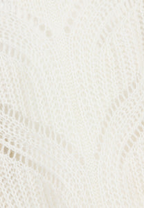 Oversized openwork sweater ROSSO cream