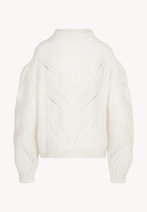 Oversized openwork sweater ROSSO cream
