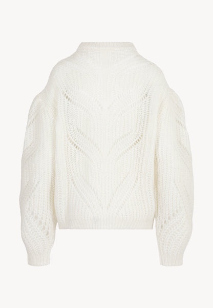 Oversized openwork sweater ROSSO cream