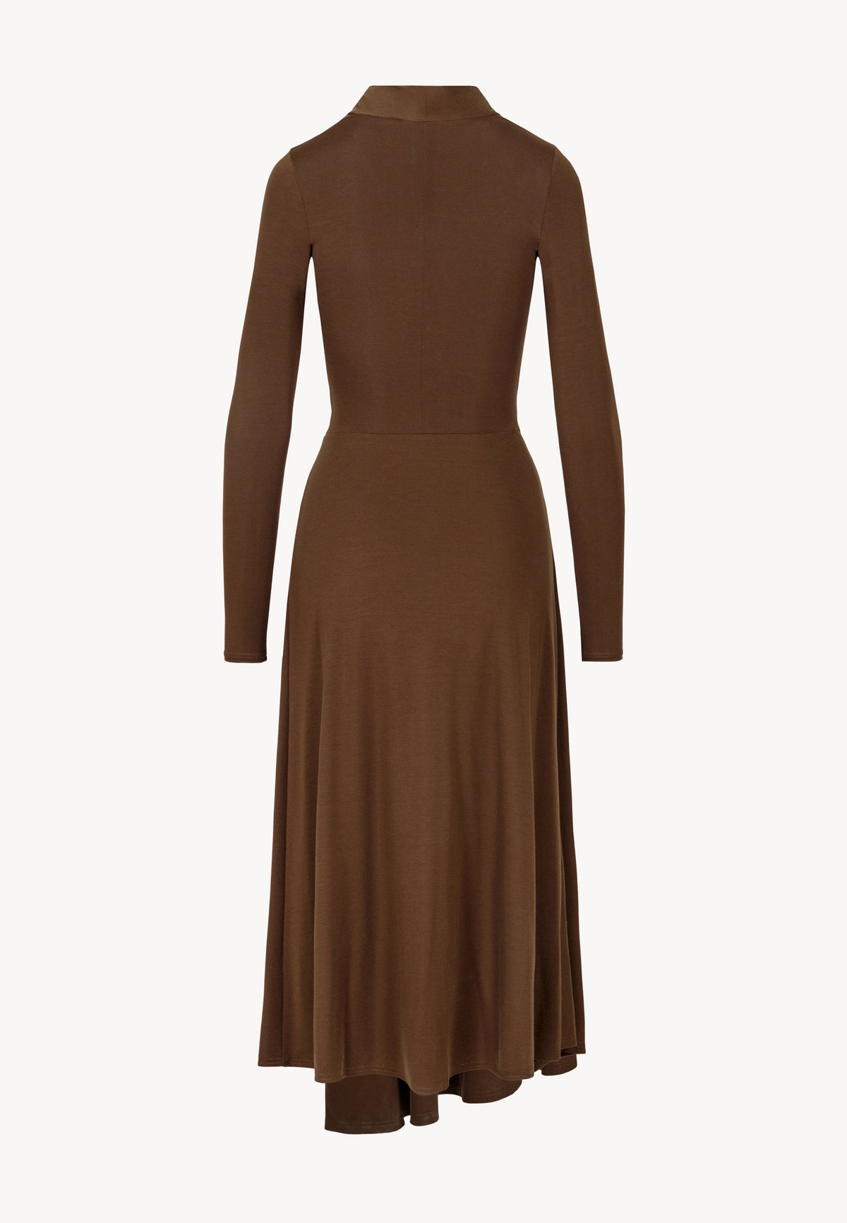 Back view of the brown midi ROTTA dress.