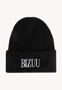 Black merino wool blend beanie ROYU