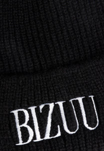 Black merino wool blend beanie ROYU