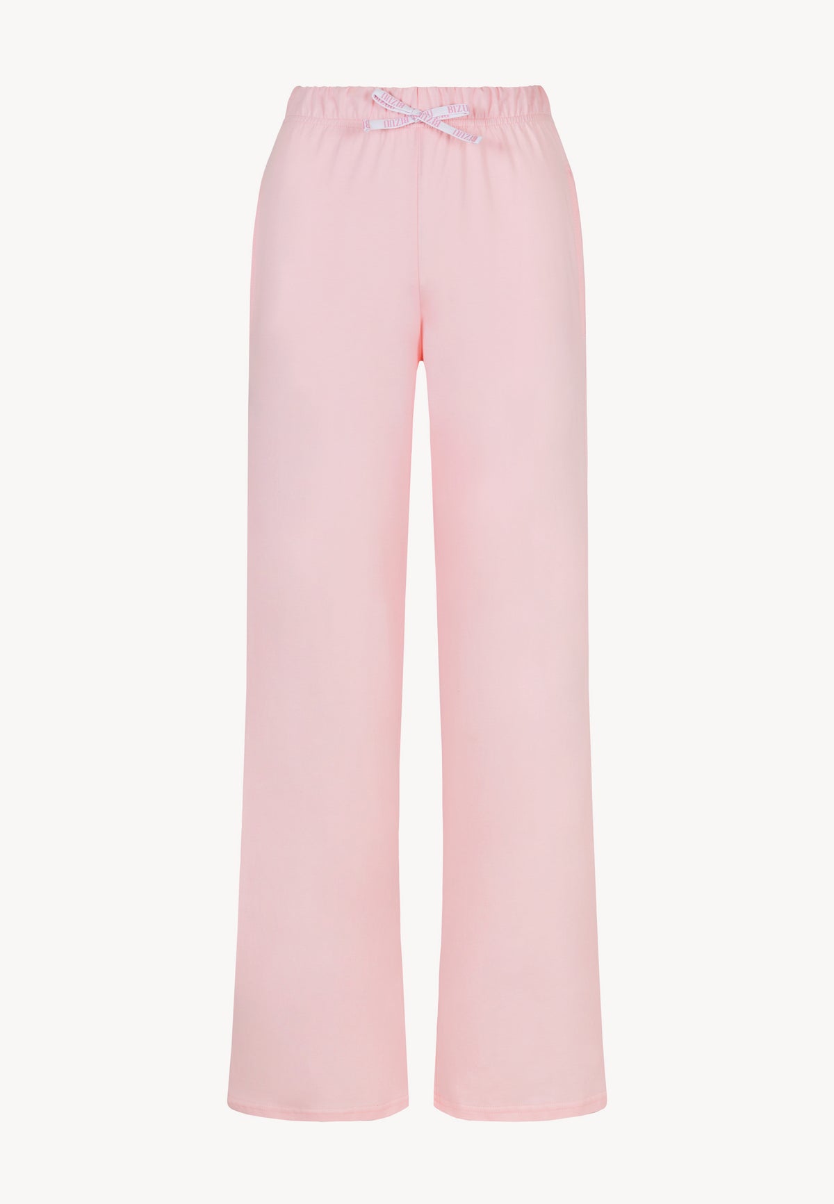 Front view of the SAMPAJO pajama trousers in pink.