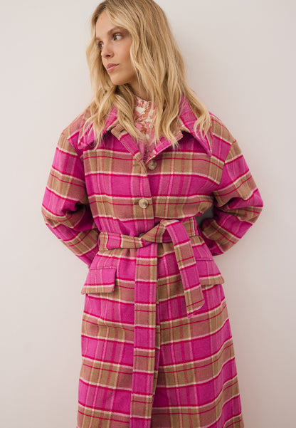 Pink coat with wool blend WIVINA