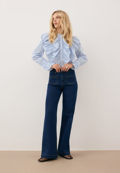 Navy blue DELPHI bell-bottom jeans